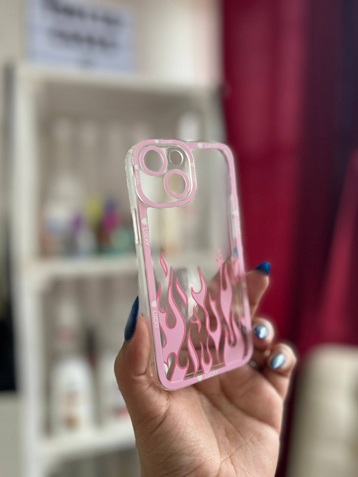 Case transparente Fire Pink